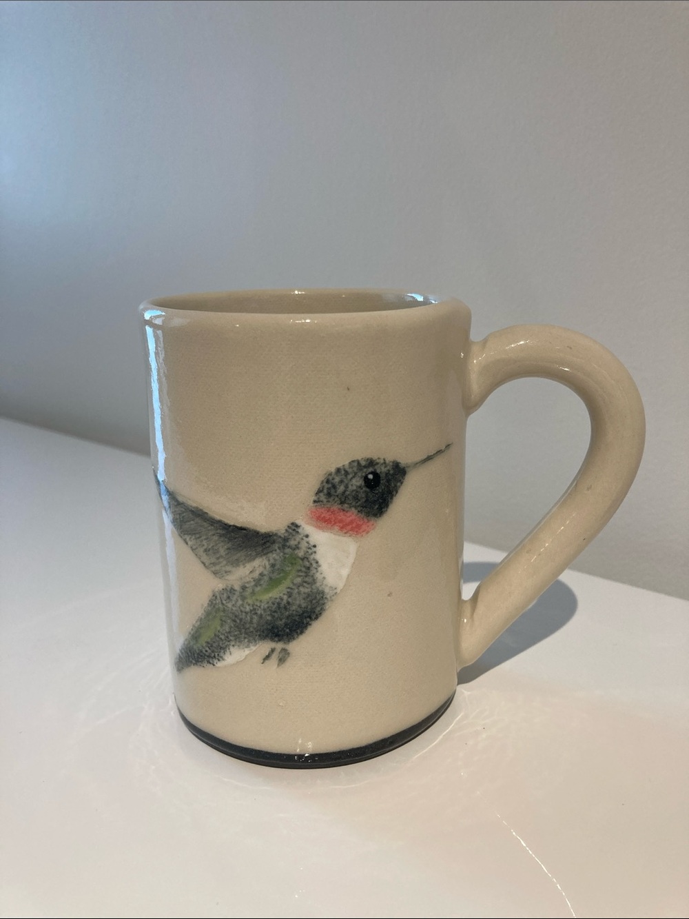 Handcrafted Susan Robertson Hummingbird Ceramic Mug